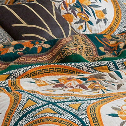 Cotton Double-Sided Quilt | Floral Print | Full/Queen/King Sizes