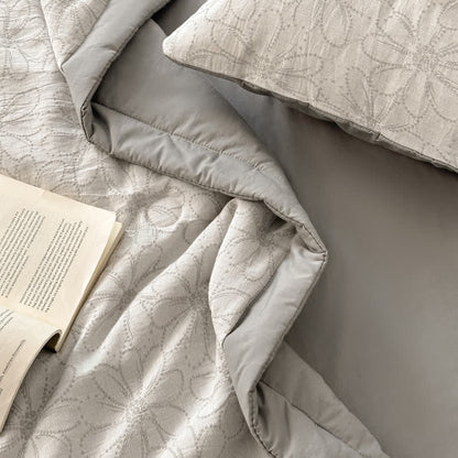 Jacquard Daisy Bedding Set | Cotton Gauze | 4 Pieces