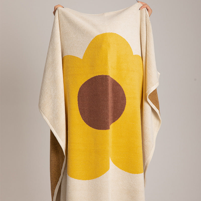 Flower Pattern Cotton Bath Towel | Breathable & Soft | 70cm x 140cm