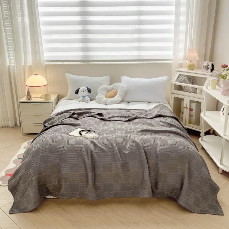 Pure Cotton Waffle Quilt | 100% Organic Cotton | Full/Queen Size