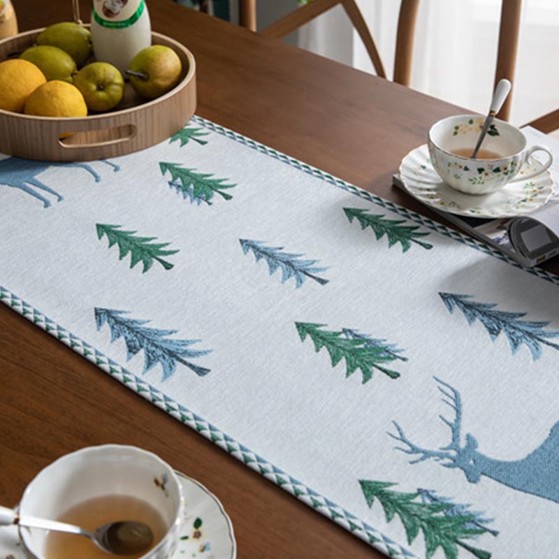 Christmas Tree Table Runner | Polyester | Light Background
