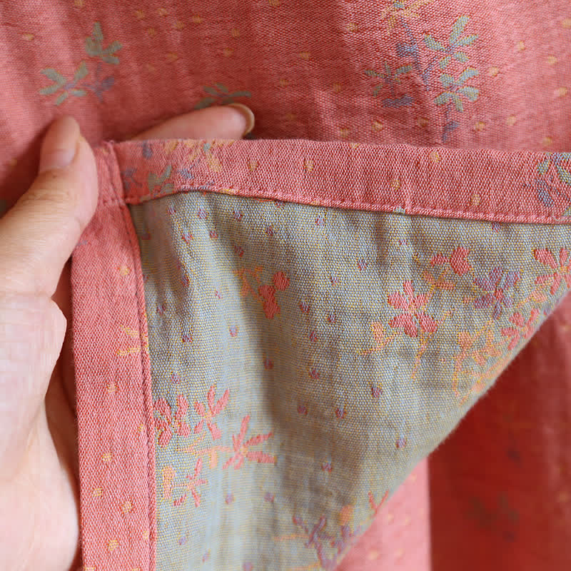 Cotton Bathrobe | Floral Design | Lightweight & Breathable