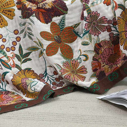 Reversible Cotton Quilt | Colorful Flower Patterns | Full, Queen, King Sizes