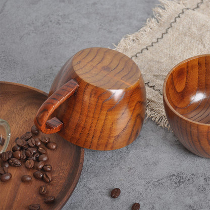 Natural Wooden Tea Cup Set | Eco-Friendly Jujube Wood | 2 Pieces