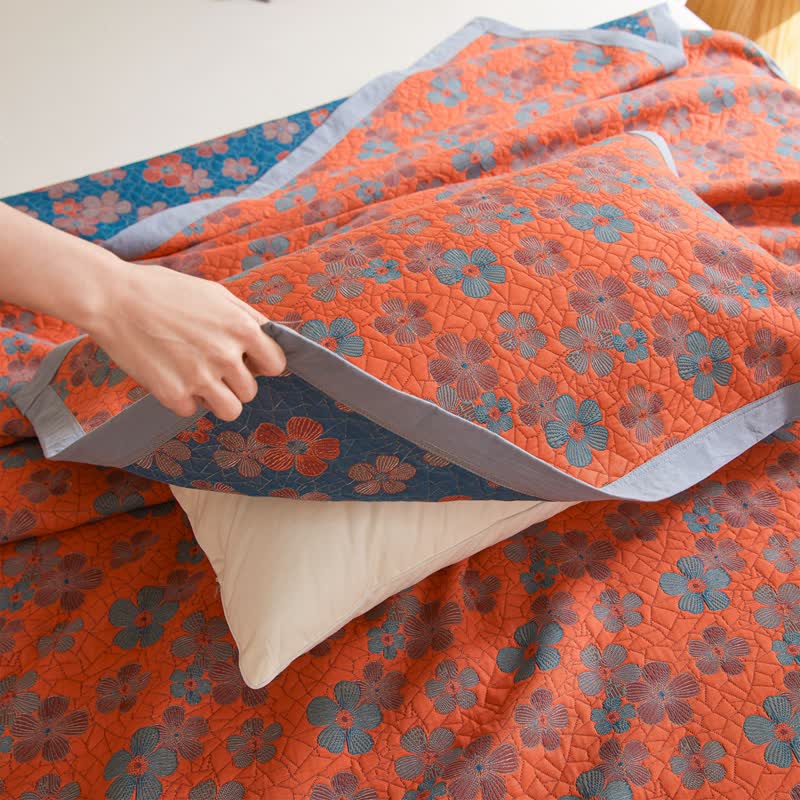 Cotton Gauze Quilt Set | Eco-Friendly Organic Cotton | Full/Queen Size with Pillow Towels