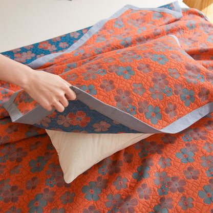 Cotton Gauze Quilt Set | Eco-Friendly Organic Cotton | Full/Queen Size with Pillow Towels