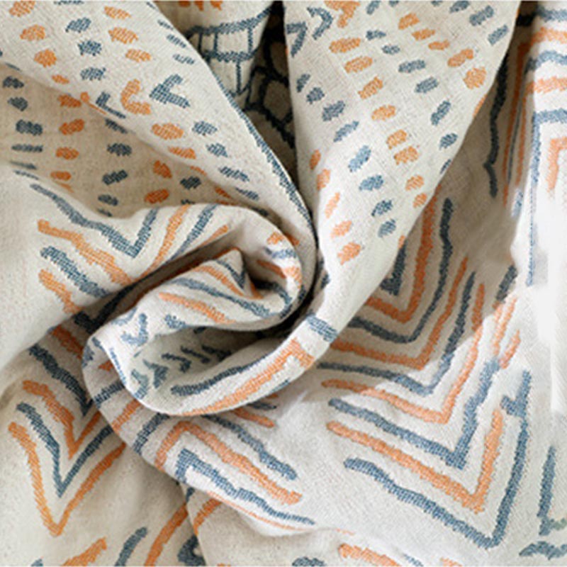 Boho Cotton Quilt | Reversible Striped Design | Full/Queen/King Sizes
