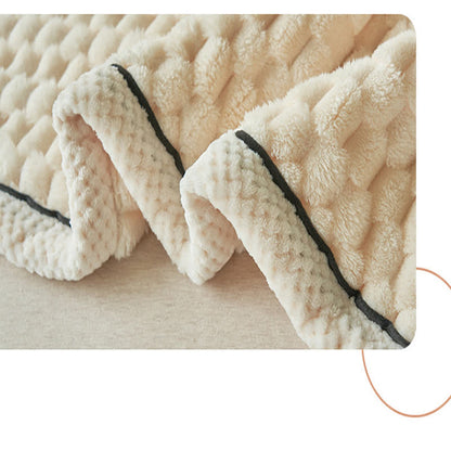 Thick Coral Fleece Throw Blanket | Reversible Polyester | Full/Queen Size