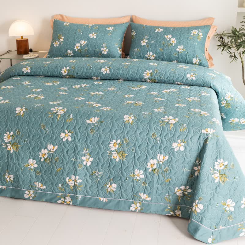Blooming Floral Bedding Set | 100% Organic Cotton | Quilt & 2 Pillowcases