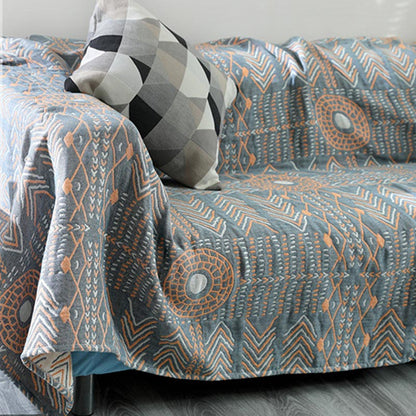 Boho Cotton Quilt | Reversible Striped Design | Full/Queen/King Sizes