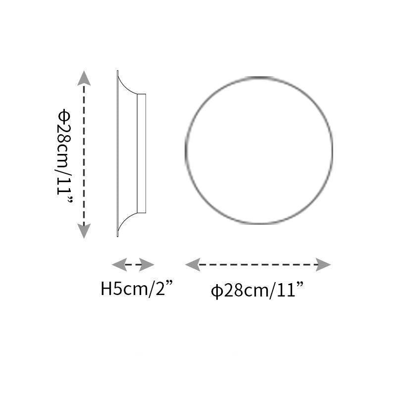 Geometric Disc Wall Lamp | Metal & Acrylic | Black or White