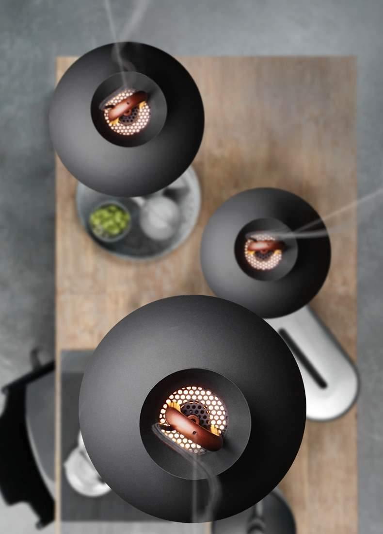 Coil Ceiling Pendant Light | Metal & Glass | Black and White
