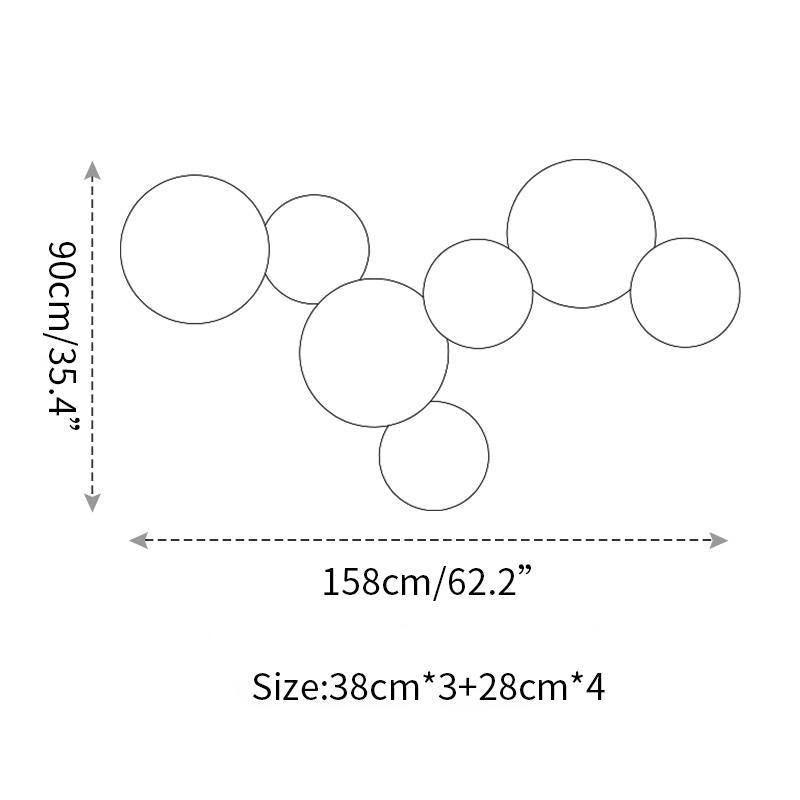 Geometric Disc Wall Lamp | Metal & Acrylic | Black or White