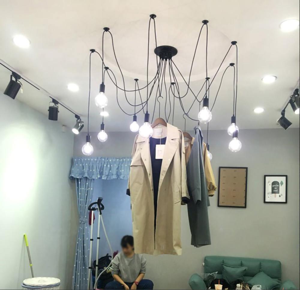Spider Ceiling Chandelier | Metal | Adjustable Height, 5-15 Heads