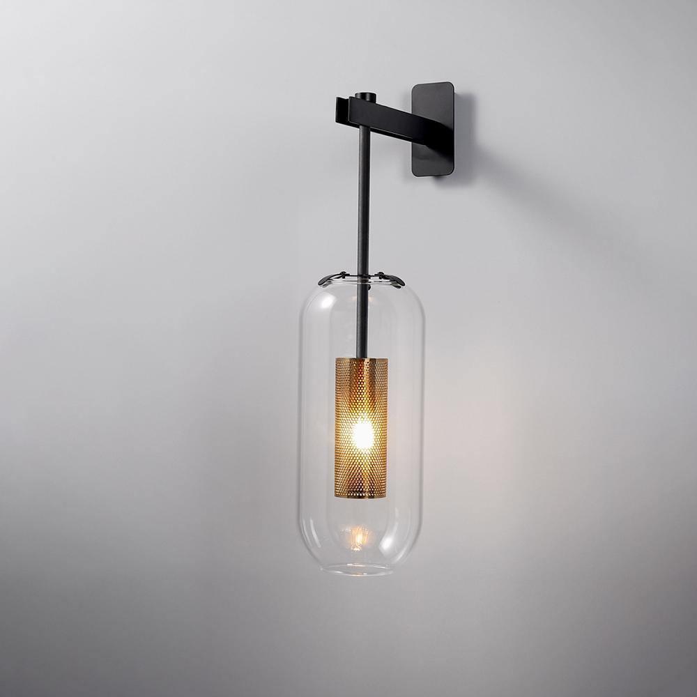 Vadim Wall Lamp | Metal & Glass | Black, Copper, Gold Finish