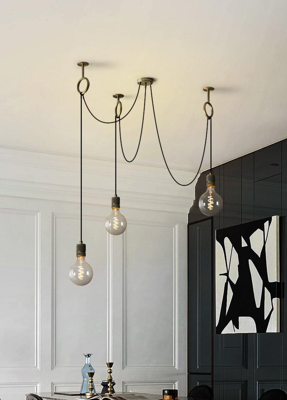 Industrial Spider Chandelier | Handcrafted Metal | Copper Finish | 3, 5, or 8 Heads