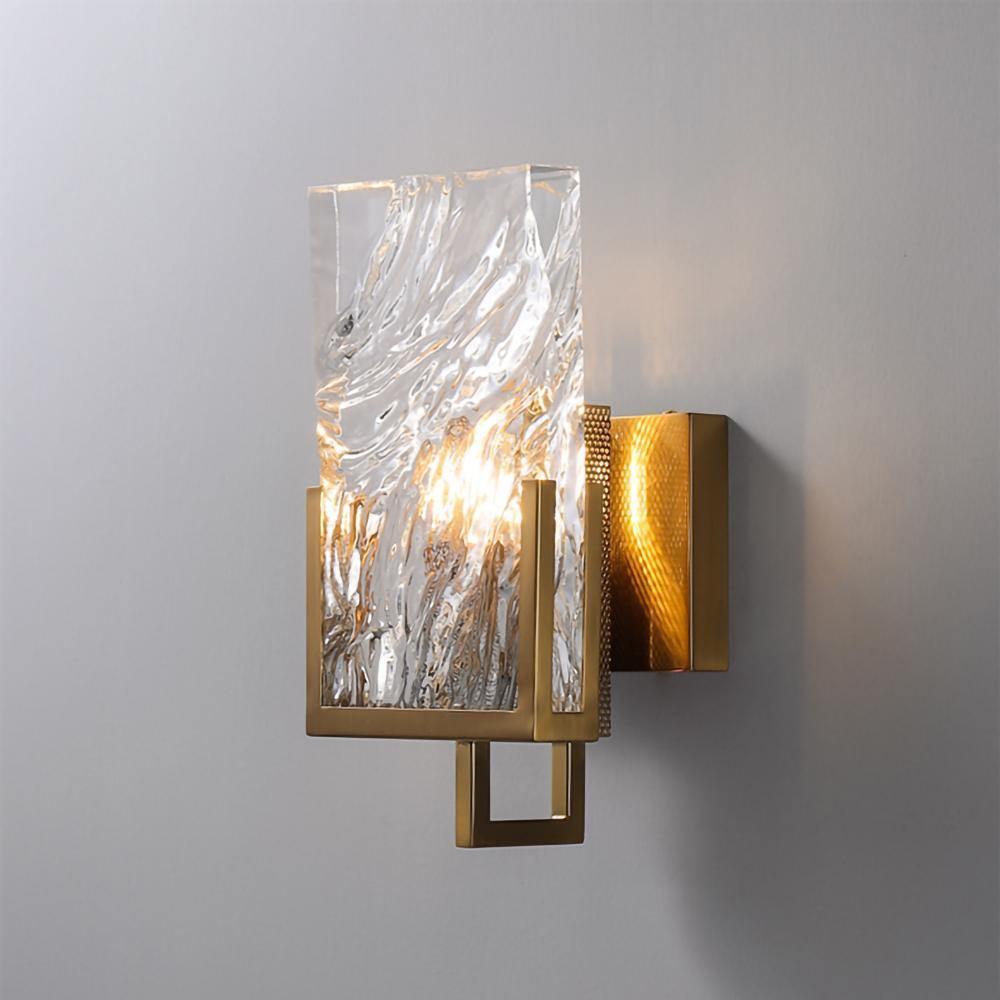 Ice Crystal Wall Lamp | Crystal Glass | Brass Finish