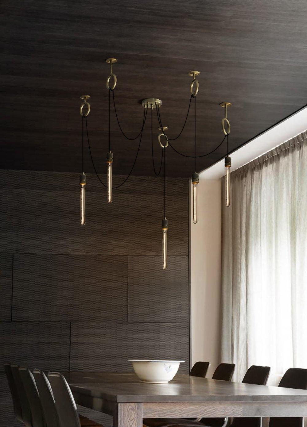 Industrial Spider Chandelier | Handcrafted Metal | Copper Finish | 3, 5, or 8 Heads