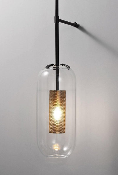 Vadim Wall Lamp Set | Glass & Metal | Black or Gold