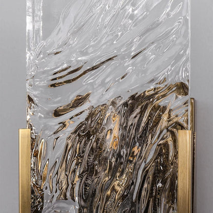 Ice Crystal Wall Lamp | Crystal Glass | Brass Finish