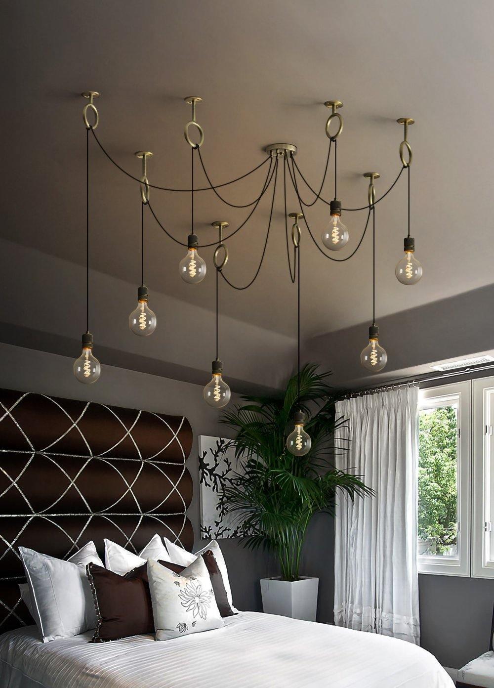 Industrial Spider Chandelier | Handcrafted Metal | Copper Finish | 3, 5, or 8 Heads