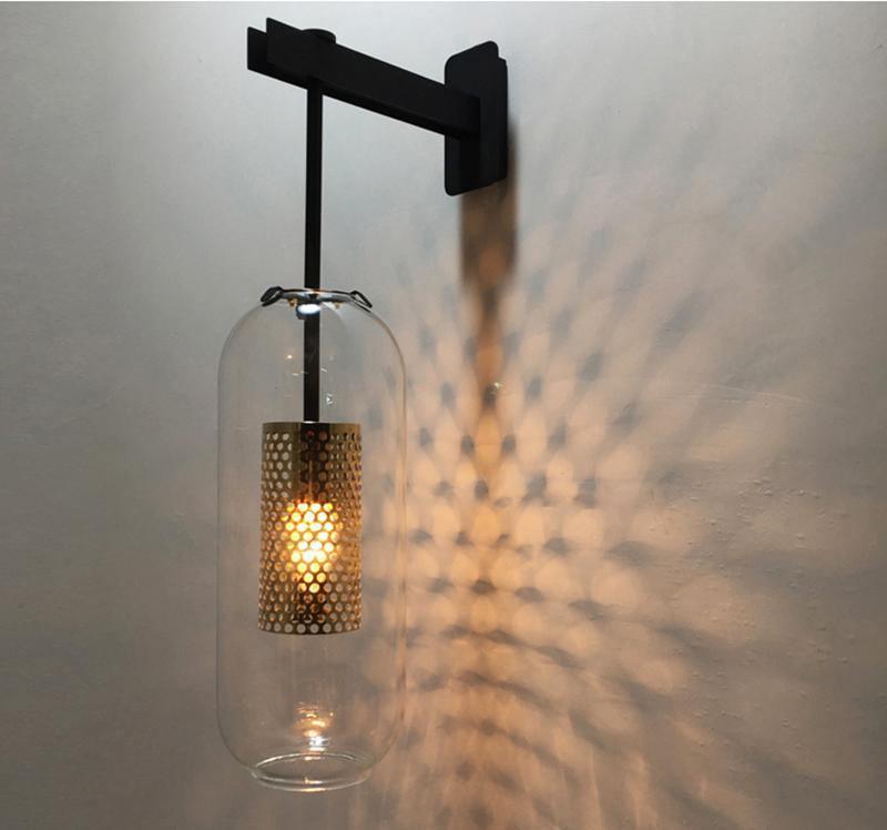 Vadim Wall Lamp | Metal & Glass | Black, Copper, Gold Finish