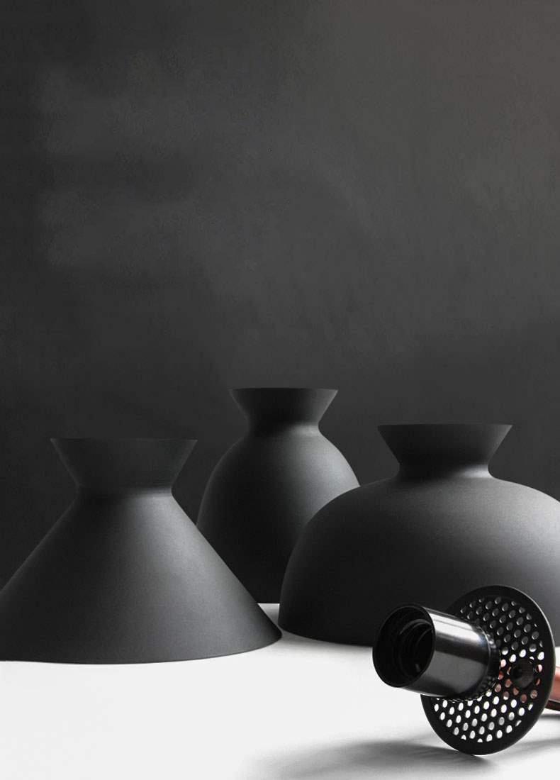 Coil Ceiling Pendant Light | Metal & Glass | Black and White