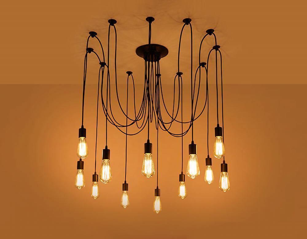 Spider Ceiling Chandelier | Metal | Adjustable Height, 5-15 Heads