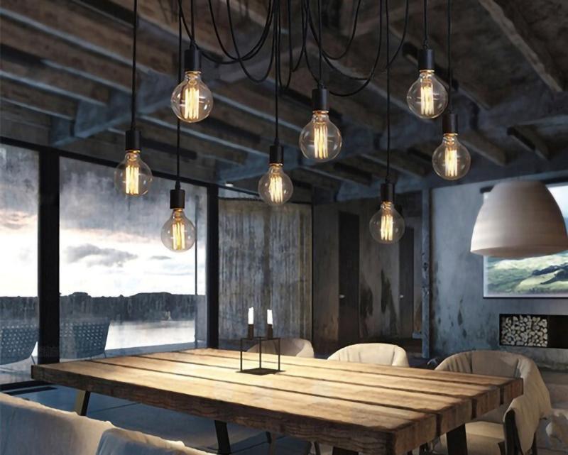 Spider Ceiling Chandelier | Metal | Adjustable Height, 5-15 Heads