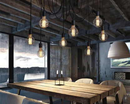 Spider Ceiling Chandelier | Metal | Adjustable Height, 5-15 Heads