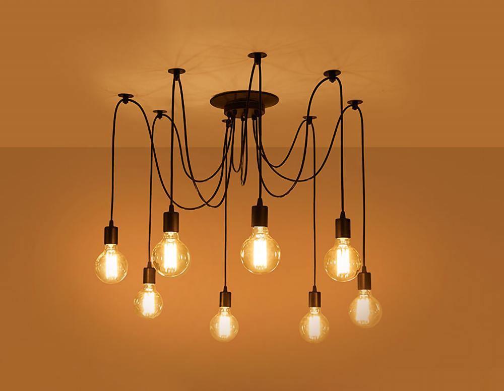 Spider Ceiling Chandelier | Metal | Adjustable Height, 5-15 Heads