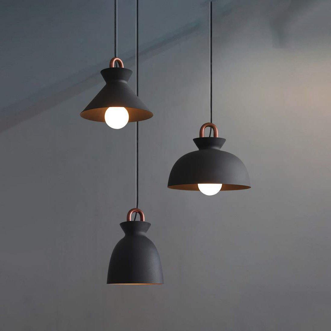Coil Ceiling Pendant Light | Metal & Glass | Black and White