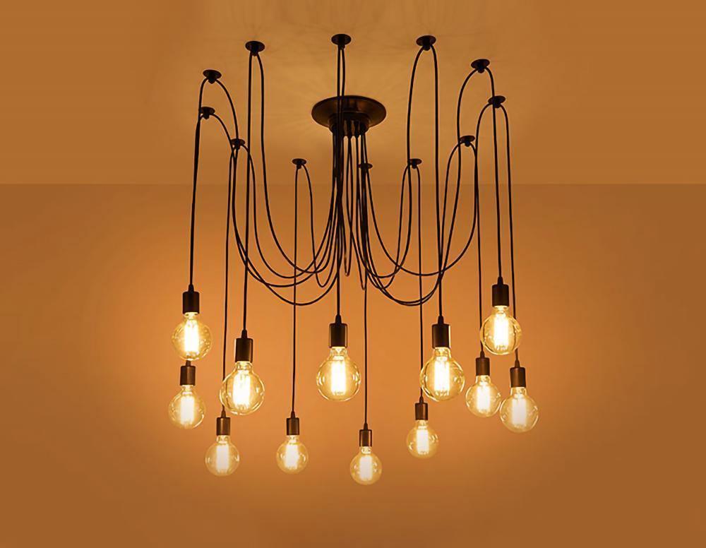 Spider Ceiling Chandelier | Metal | Adjustable Height, 5-15 Heads