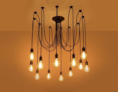 Spider Ceiling Chandelier | Metal | Adjustable Height, 5-15 Heads