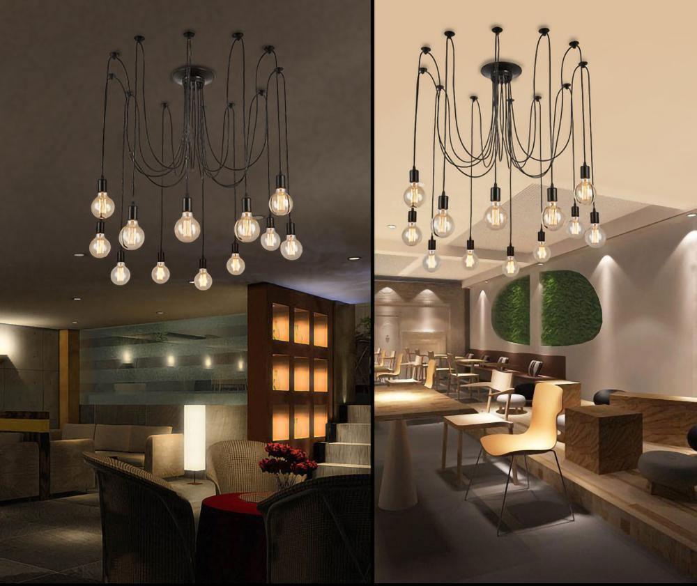 Spider Ceiling Chandelier | Metal | Adjustable Height, 5-15 Heads
