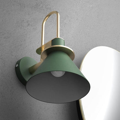 Nordic Metal Wall Sconce | Iron | Black, Pink, White, Green, Grey, Yellow