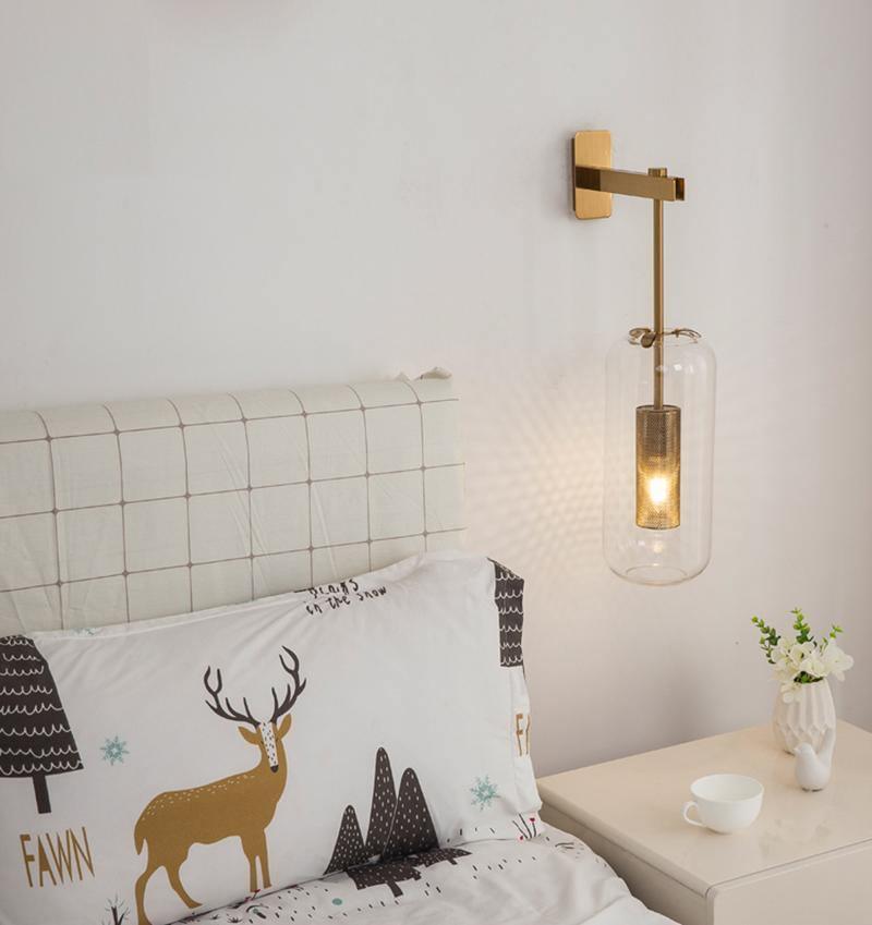 Vadim Wall Lamp | Metal & Glass | Black, Copper, Gold Finish