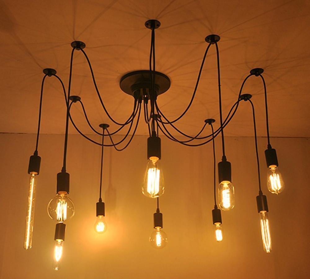 Spider Ceiling Chandelier | Metal | Adjustable Height, 5-15 Heads