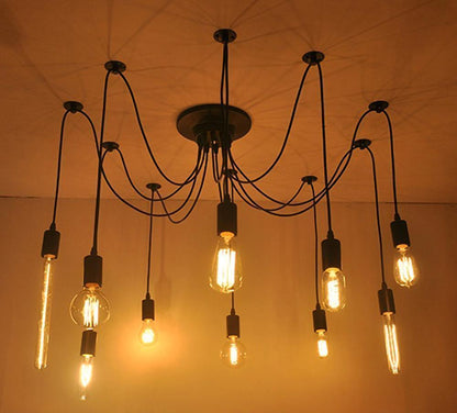 Spider Ceiling Chandelier | Metal | Adjustable Height, 5-15 Heads