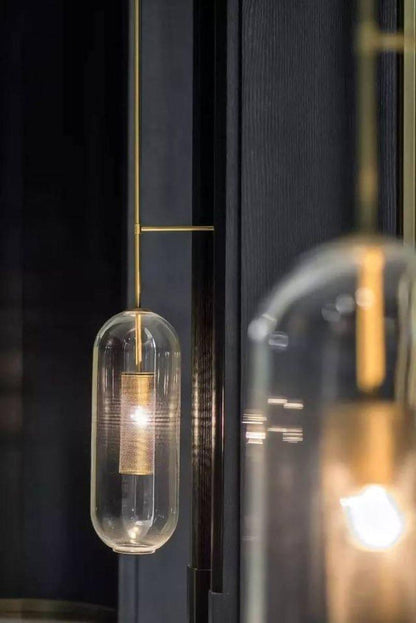 Vadim Wall Lamp Set | Glass & Metal | Black or Gold