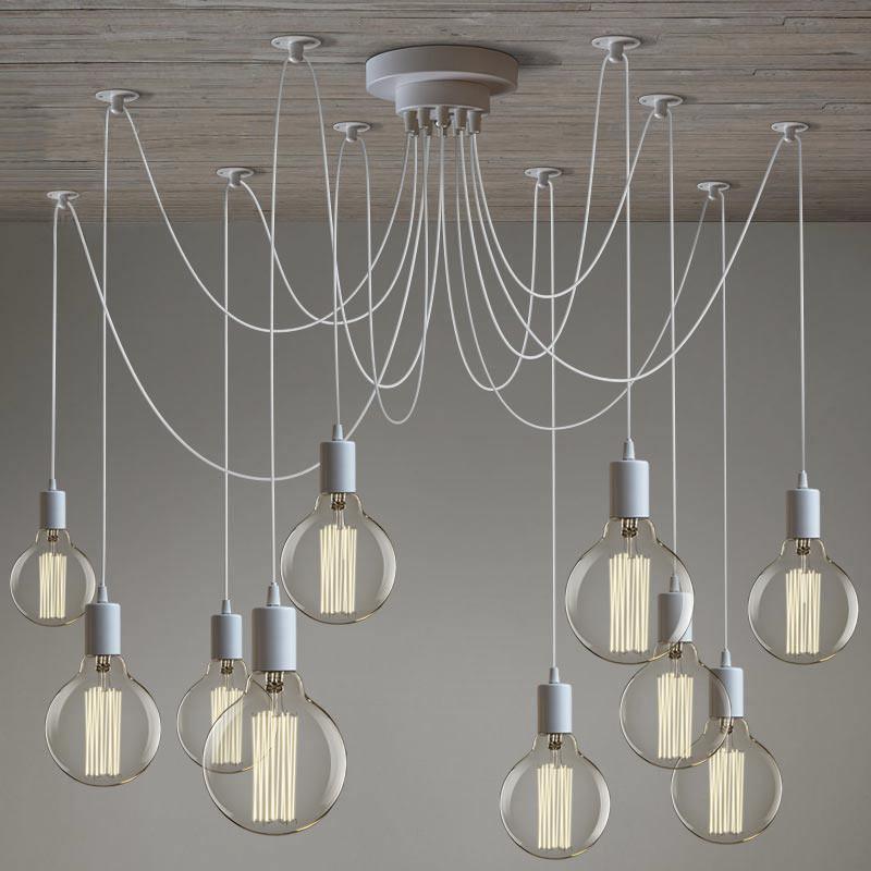 Spider Ceiling Chandelier | Metal | Adjustable Height, 5-15 Heads