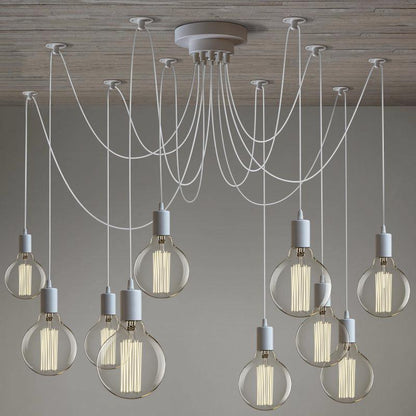 Spider Ceiling Chandelier | Metal | Adjustable Height, 5-15 Heads
