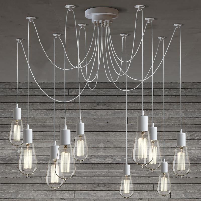 Spider Ceiling Chandelier | Metal | Adjustable Height, 5-15 Heads