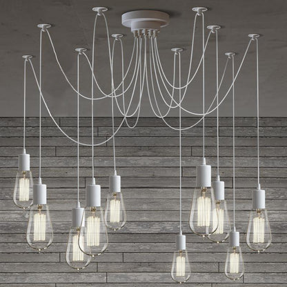 Spider Ceiling Chandelier | Metal | Adjustable Height, 5-15 Heads