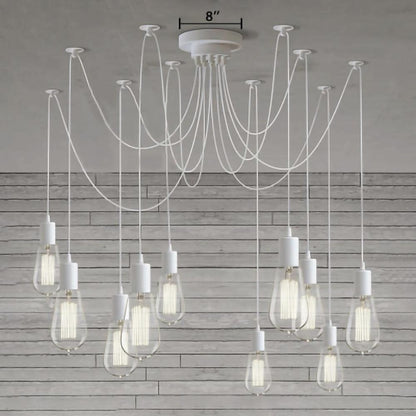 Spider Ceiling Chandelier | Metal | Adjustable Height, 5-15 Heads