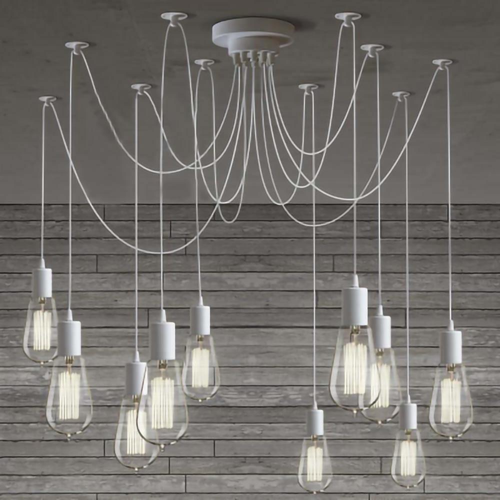 Spider Ceiling Chandelier | Metal | Adjustable Height, 5-15 Heads