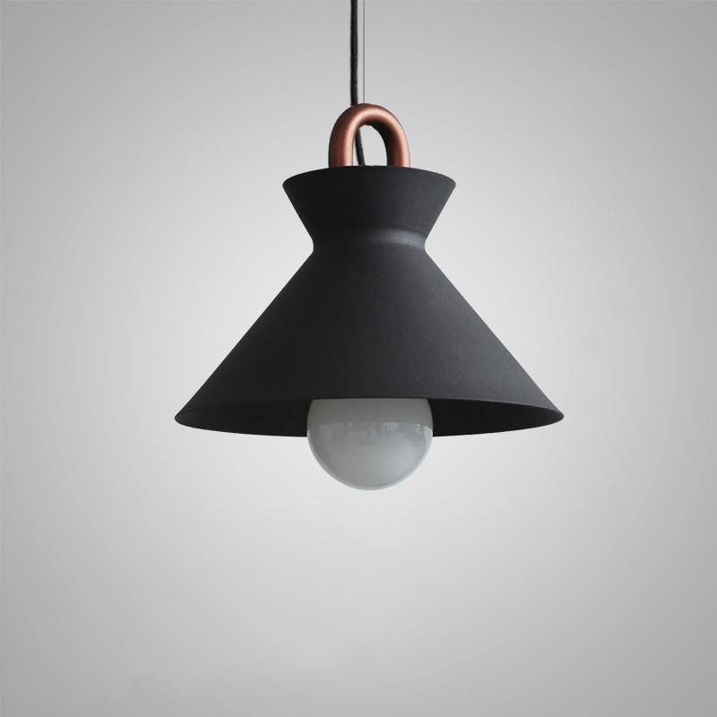 Coil Ceiling Pendant Light | Metal & Glass | Black and White