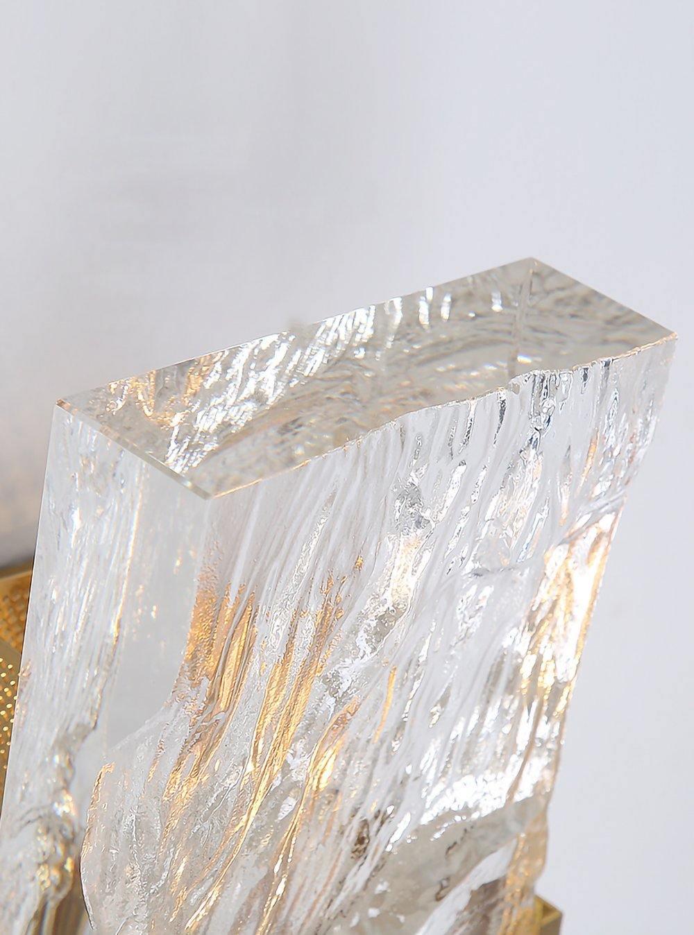 Ice Crystal Wall Lamp | Crystal Glass | Brass Finish