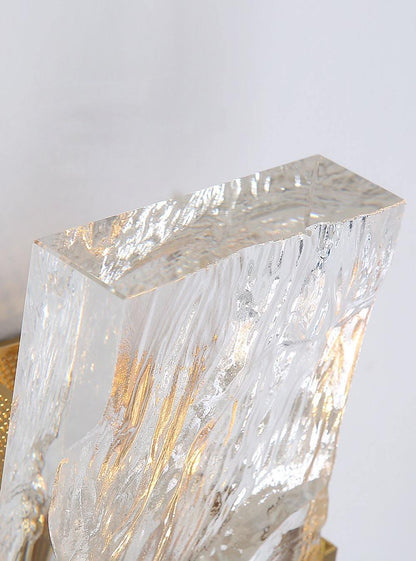 Ice Crystal Wall Lamp | Crystal Glass | Brass Finish