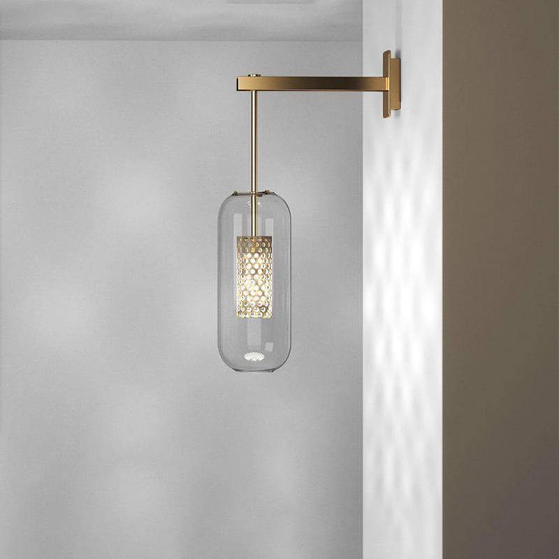 Vadim Wall Lamp | Metal & Glass | Black, Copper, Gold Finish